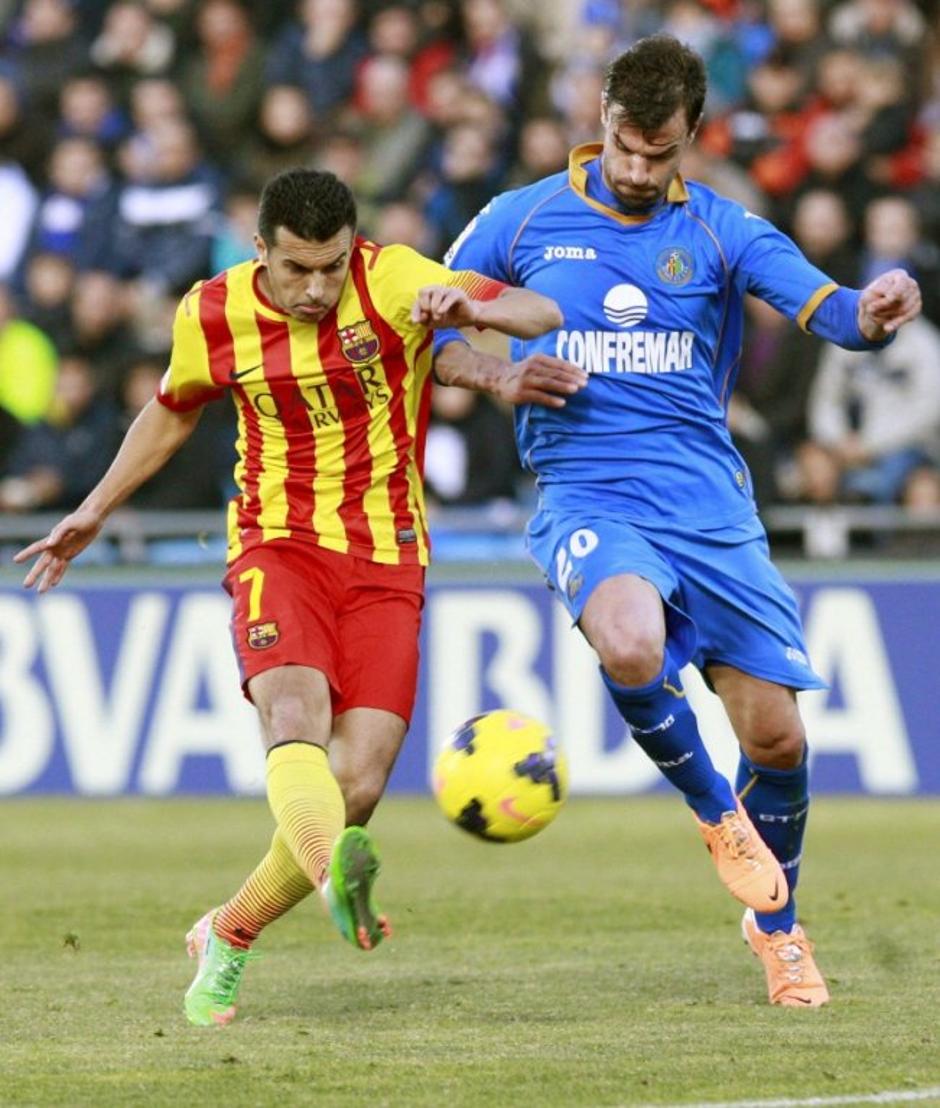 Valera Pedro Getafe Barcelona Liga BBVA Španija prvenstvo | Avtor: EPA