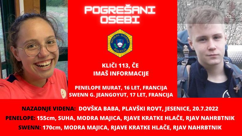 FB policijska uprava Kranj, pogrešana Francoza