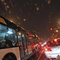 Slovenija 04.12.2012 promet na ljubljanskih ulicah, sneg, snezenje, vreme, avtom