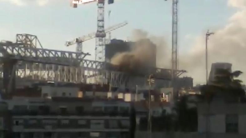 Santiago Bernabéu požar