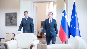 Predsednik republike Borut Pahor in predsednik vlade v odstopu Miro Cerar