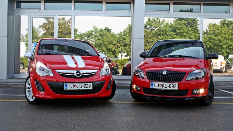 Opel corsa in škoda fabia