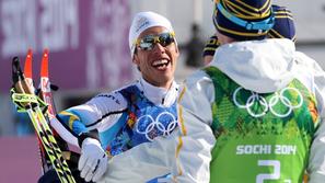 Hellner Švedska štafeta 4 X 10 kilometrov km zmaga Soči olimpijske igre