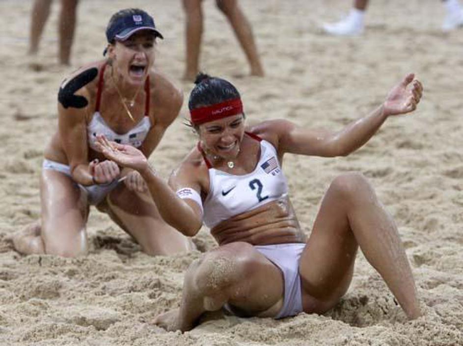Zlati odbojkarici Misty May - Treanor in Kerri Walsh.