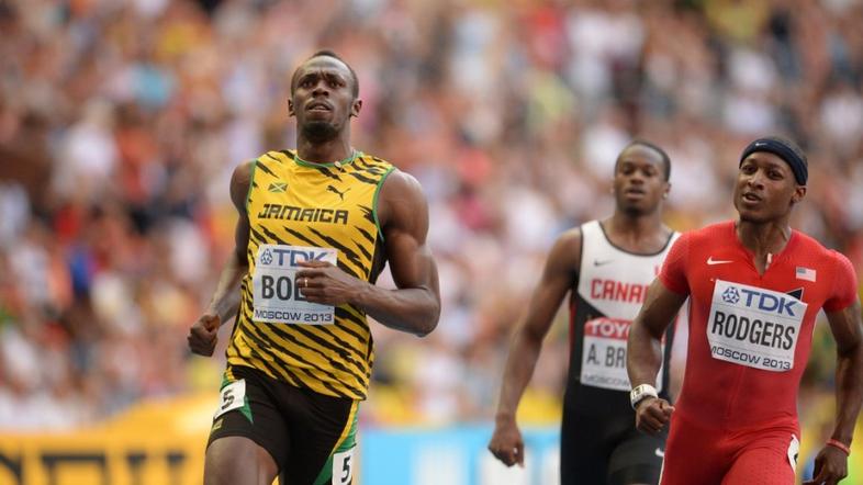 Bolt Jamajka Rodgers Brown SP v atletiki tek na sto 100 metrov polfinale sprint
