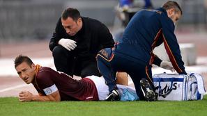 Francesco Totti poškodba Roma Napoli Serie A
