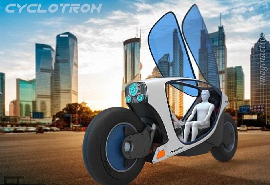 Konceptni električni samovozeči motocikel cyclotron