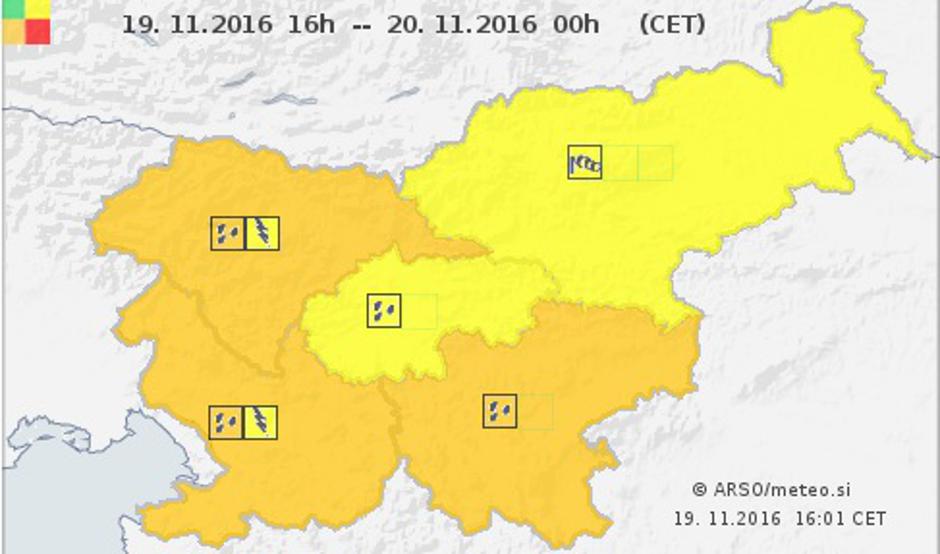 opozorilo arso | Avtor: Arso/meteo.si