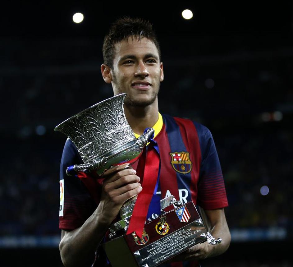 Neymar naslov prvaka pokal trofeja zmaga Barcelona Atletico Madrid superpokal