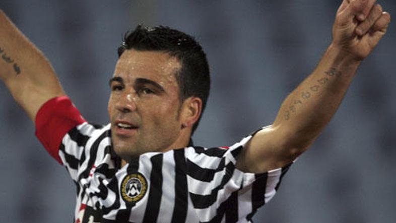 Antonio di Natale je zadel za vodstvo Udineseja z 1:0.