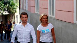 Tomaž Orešič je skupaj s Katarino Kresal snemal predvolilni spot. (Foto: Faceboo