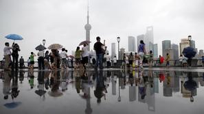šanghaj, po dežju, ki spremlja tajfun muifa