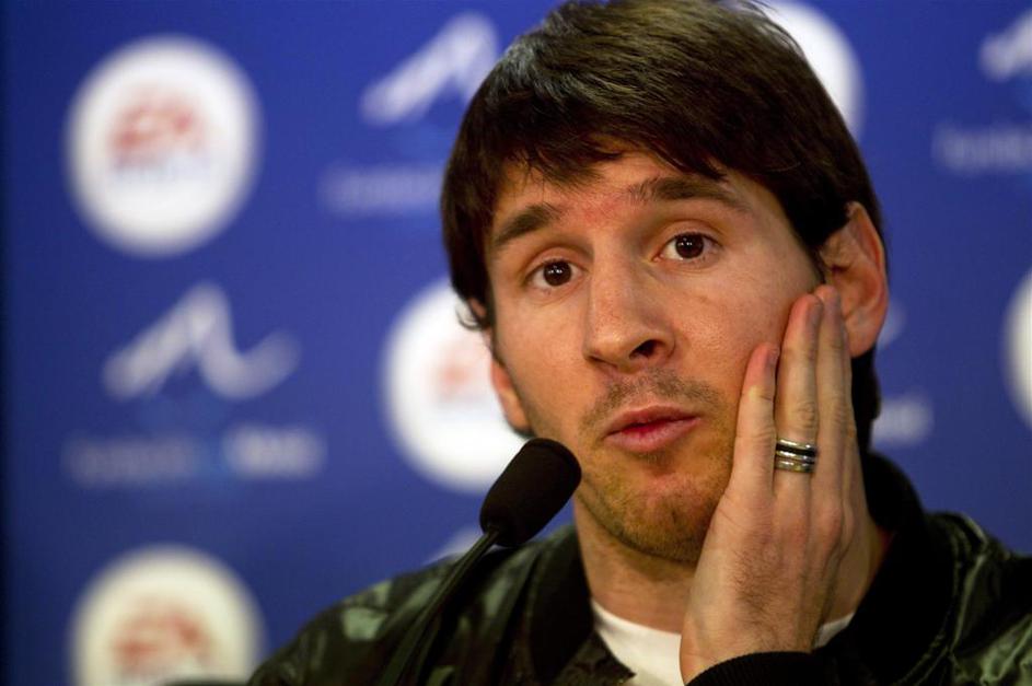 Messi novinarska konferenca Barcelona predstavitev FIFA Street videoigra Joan Ga