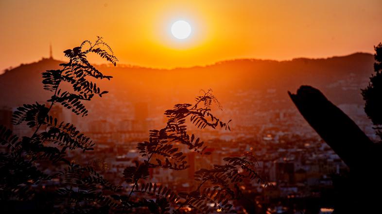 sonce nad Barcelono