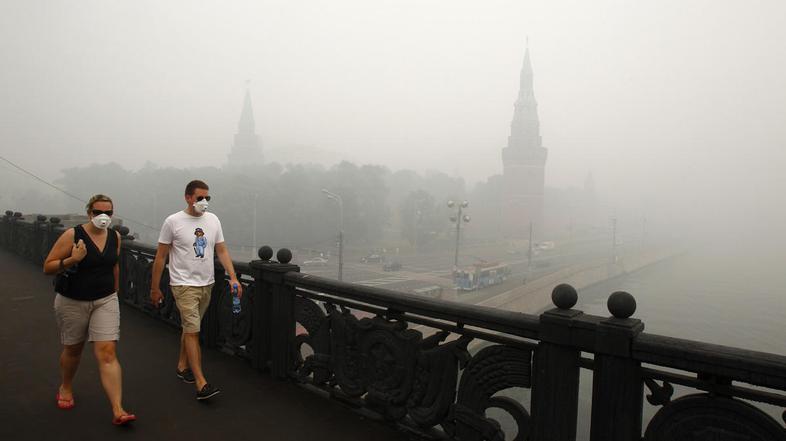 Rusija dim smog Moskva