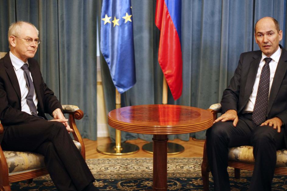 Herman Van Rompuy in Janez Janša