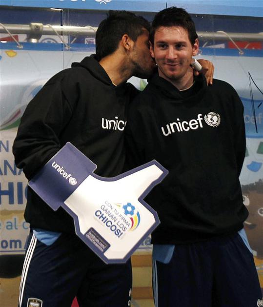 Unicef messi tevez agüero