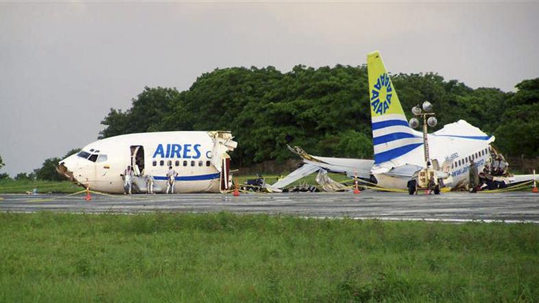nesreča letalo strmoglavljenje Kolumbija San Andres
