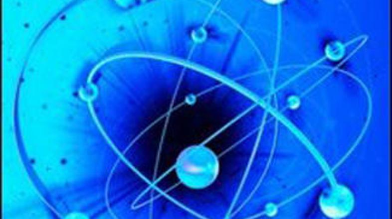 Gibanje elektronov okoli jedra atoma.