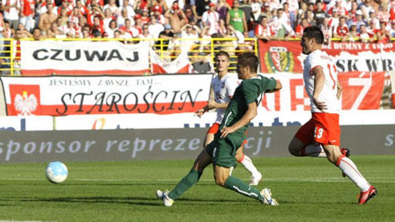 Zlatko Dedič je na prvi tekmi proti Poljski izenačil za 1:1.