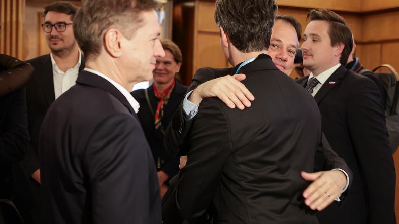 robert golob, luka mesec, matej arčon