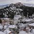 Partenon Atene sneg snežni metež