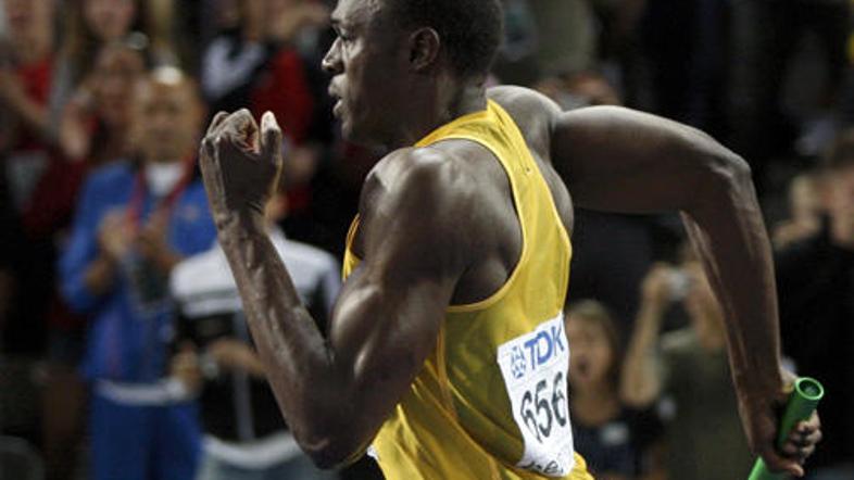 Usain Bolt, ko je hitel še tretji zlati kolajni na SP v Berlinu naproti.