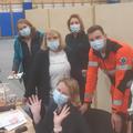 Ekipa Zdravstvenega doma Kranj po končanem cepljenju v vojašnici, Kranj, 3.11.2021