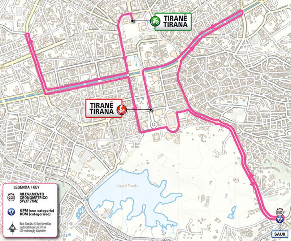 Trasa kronometra po Tirani | Avtor: Cyclingstage