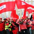 Slovenija 16.01.2013 protestni shod Sindikata kovinske in elektroindustrije Slov
