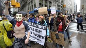 Protestniki so na Wall Streetu vztrajali od 17. septembra