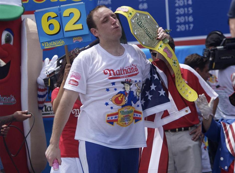 hot dog eating contest coney island chestnut