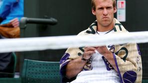 Žemlja Dimitrov brisača Wimbledon prekinitev grand slam OP Velika Britanija