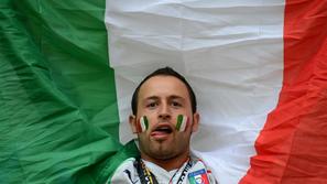navijač zastava Nemčija Italija polfinale Varšava Euro 2012
