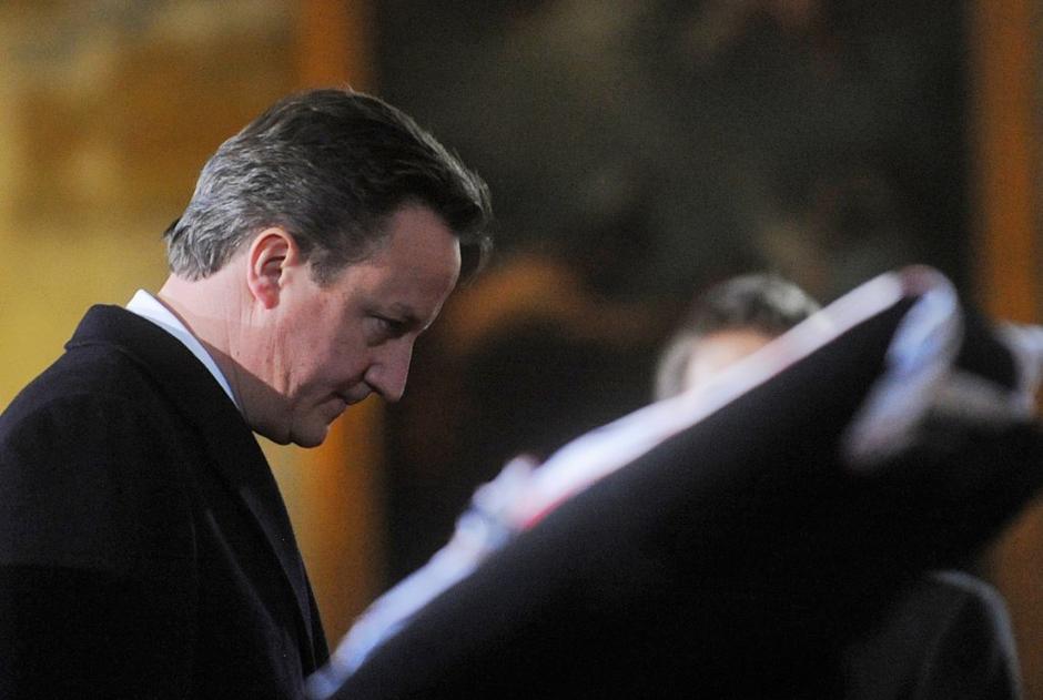 Britanski premier David Cameron na pogrebu v Pragi. | Avtor: EPA