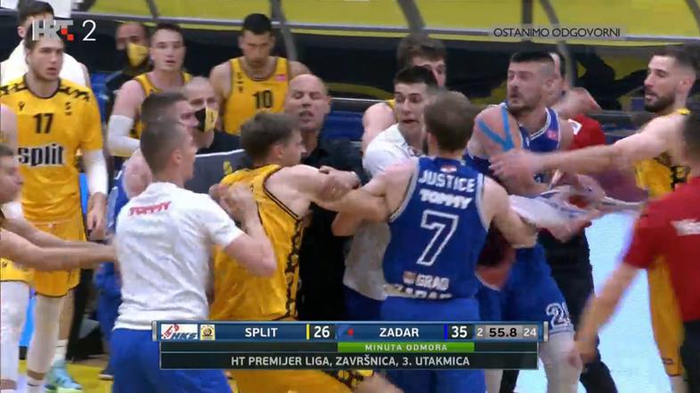 KK Split KK Zadar pretep