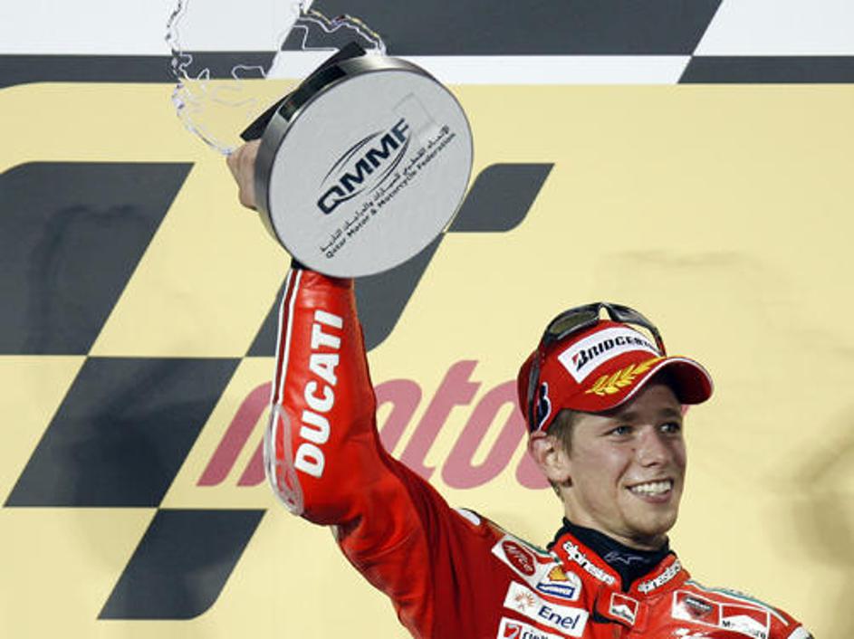 Casey Stoner je v Katarju slavil že tretjič zapored.