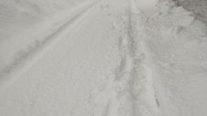 Sneg in zasnežena cesta