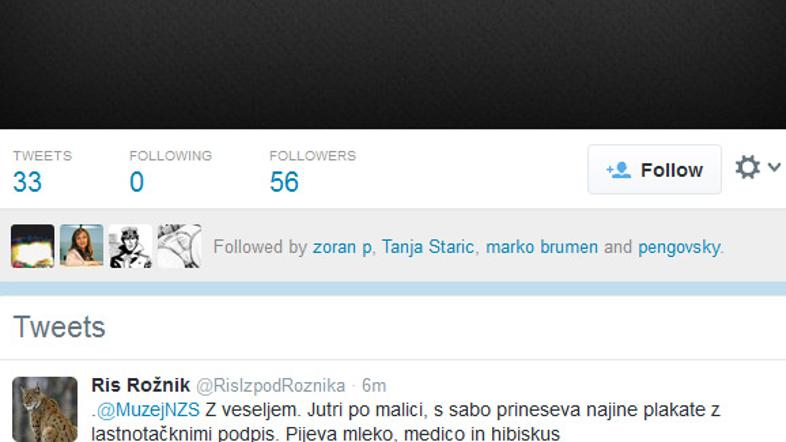 Risa imata svoj tviter račun 