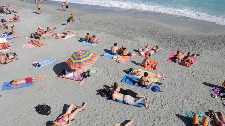 Plaža Brisače na plaži