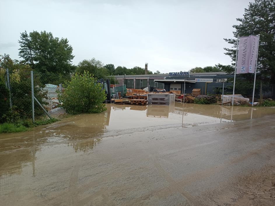 poplave v podjetju Bisol