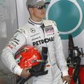 sport 25.08.11. Mercedes Formula One driver Michael Schumacher of Germany walks 