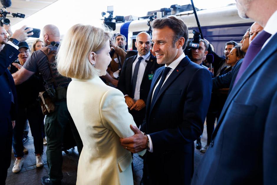 Emmanuel Macron Irina Vereščuk obisk Ukrajine | Avtor: Epa