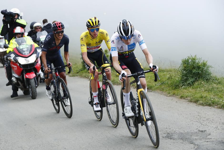 Richard Carapaz Tadej Pogačar Jonas Vingegaard TdF | Avtor: Epa