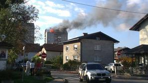 požar stolpnica Domžale