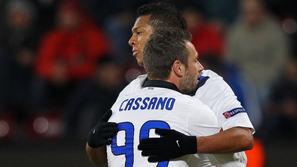 Cassano Guarin Cluj Inter Milan Evropska liga šestnajstina finala povratna tekma