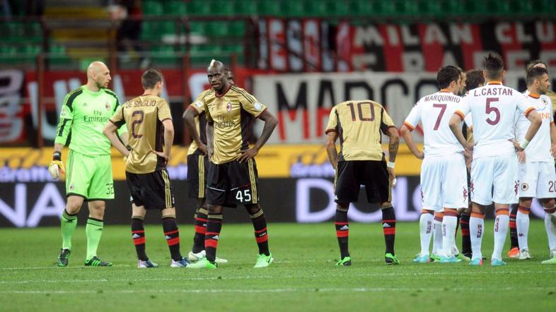 Balotelli Abbiati Boateng AC Milan AS Roma Serie A Italija liga prvenstvo