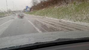 Toča na ljubljanski obvoznici