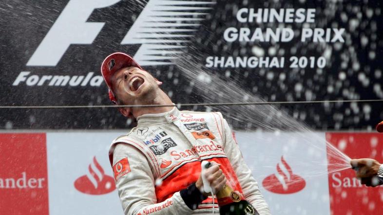 VN Kitajske dirka Šanghaj 2010 zmaga Jenson Button McLaren