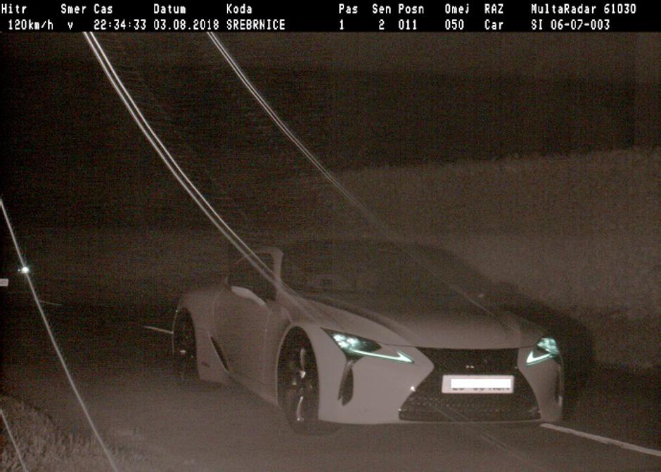 policija radar hitrost lexus | Avtor: PU Novo mesto